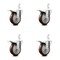 Service Caster 4 Inch Maroon Poly Wheel Swivel 3/4 Inch Square Stem Caster Set Total Lock Brake SCC-SQTTL20S414-PPUB-MRN-34-4 - alternate 1